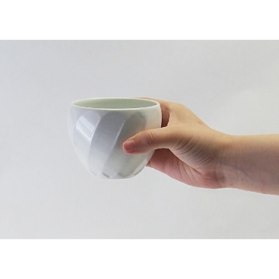 【波佐見焼】手彫りのカップ 斜め彫り【西海陶器】1 44176