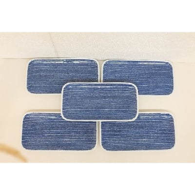 【波佐見焼】23.5×12cm長角皿5枚組藍染駒筋【西海陶器】5　32570