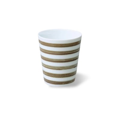 【波佐見焼】es cup ボーダー BN〈M〉 【西海陶器】5　42244