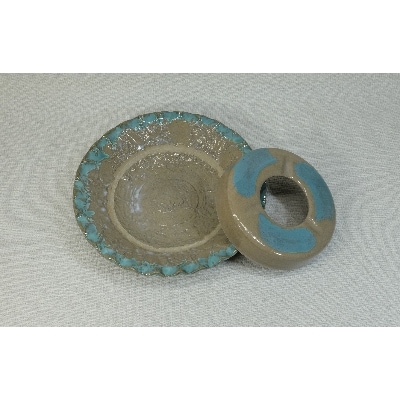 【波佐見焼】29cm陶器の灰皿 窯変青磁【西海陶器】1 90329