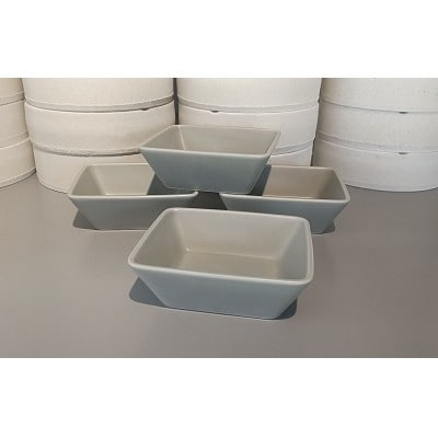【波佐見焼】11×10×4cmオーブン耐熱鉢4個組 GR・S 4 17452