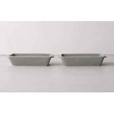【波佐見焼】18.5×9.5×3.5cmオーブン耐熱鉢2個組　GR・M 2 17451