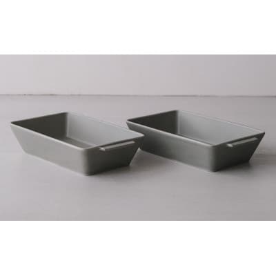 【波佐見焼】23.5×12.5×5cmオーブン耐熱鉢2個組　GR・L 2 17450