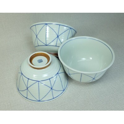 【波佐見焼】14×8.5cmふんわり軽いお好み丼 3個組　WEB 3 20967