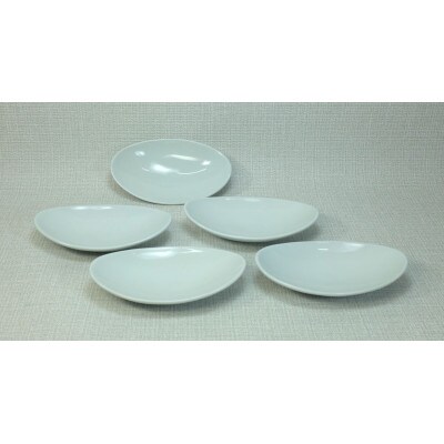 【波佐見焼】13.5×8cmの楕円小皿5枚組 白  5 68426