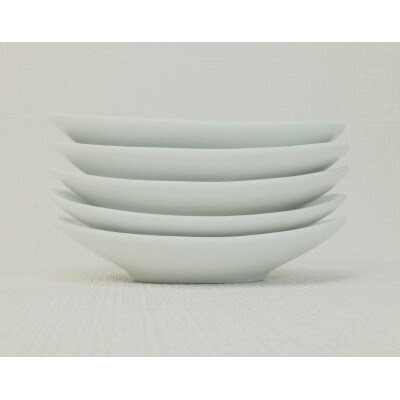 【波佐見焼】13.5×8cmの楕円小皿5枚組 白  5 68426