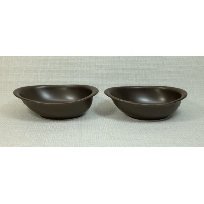 【波佐見焼】18×13.5×5.5楕円オーブン鉢2個組BRM 2 37662