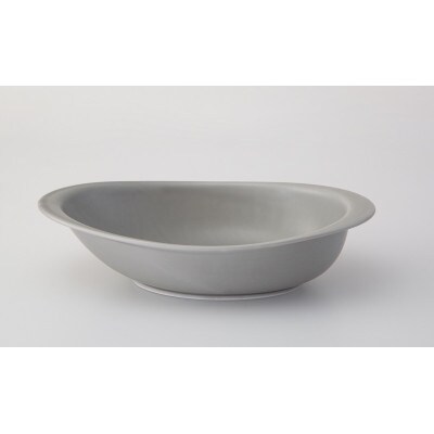 【波佐見焼】22.5×14×5.5cm楕円オーブン鉢2個組GRL2 37660
