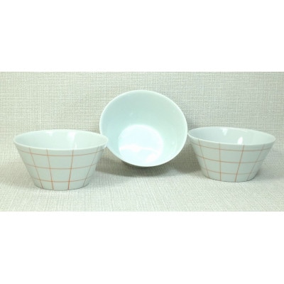【波佐見焼】φ12cm　小鉢3個組 チェック 3 47098