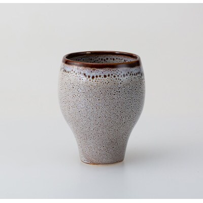 【波佐見焼】210ml陶器素材のカップ　たわみカップ 白柚子　【西海陶器】1　25252