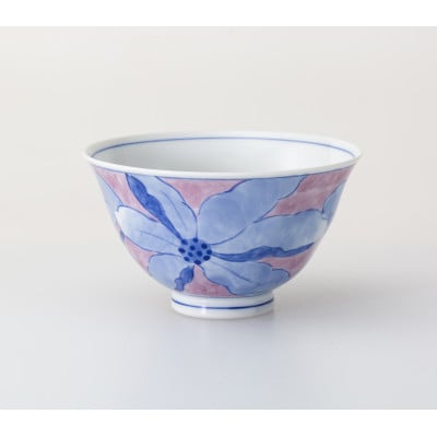 【波佐見焼】270ml磁器製のお茶碗　モクレン 軽量碗 紫　1個入【西海陶器】1　25428