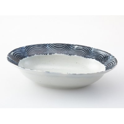【波佐見焼】20cm磁器製　アーチ オーバルボウル　3個組【西海陶器】3　25307