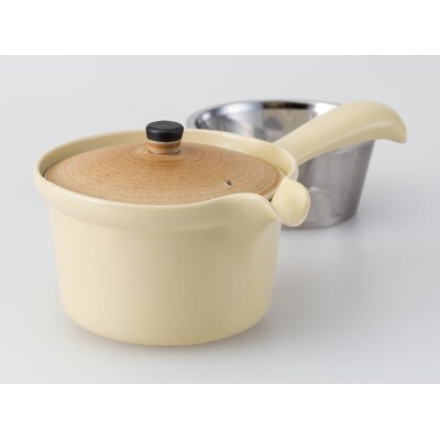 【波佐見焼】φ11cm磁器製のカルムSS急須イエロー　【西海陶器】1　25490