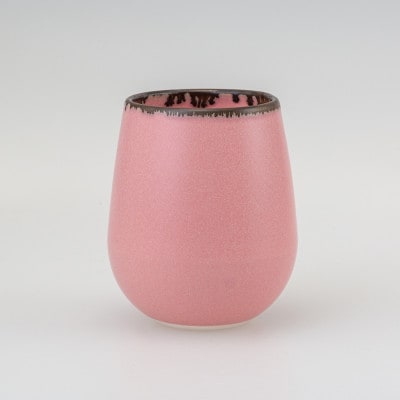 【波佐見焼】径8.5cmのワインペアカップ(BK/PK) melon【西海陶器】1　25644
