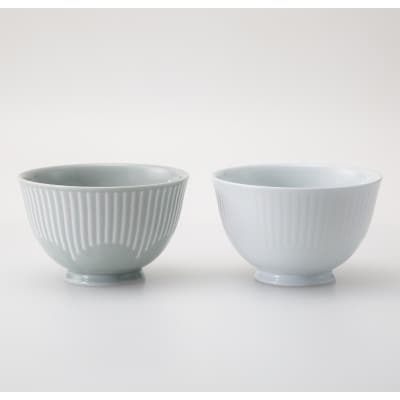 【波佐見焼】径13cm2色の丼ペア　1　31066