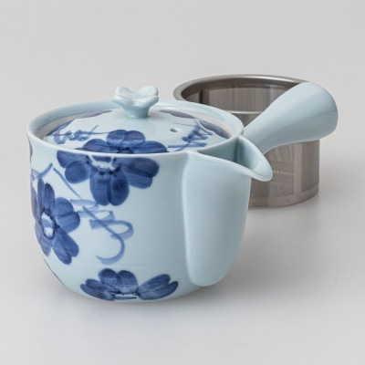 【波佐見焼】染花文 SS雀口急須(径9.5×9cm)【西海陶器】1 64762