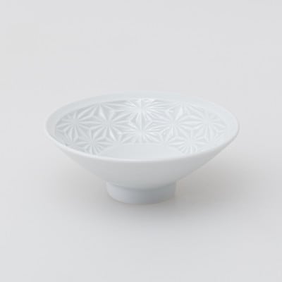 波佐見焼】麻柄 平盃 白磁(径8.5×3cm)【西海陶器】1 25689 | 長崎県