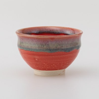 【波佐見焼】ぐい 柿赤 猪口(天目型)(約7×5cm)【西海陶器】　1　25732
