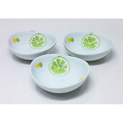 【波佐見焼】Lemon ミニボウル 緑3個組(8.5×8×3cm)【西海陶器】　3　64471