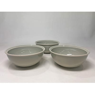 【波佐見焼】リム サラダボウル グレー3個組(径13×5.5cm)【西海陶器】3 64605