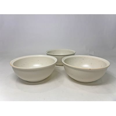 【波佐見焼】リム サラダボウル ナチュラル3個組【西海陶器】3 64606