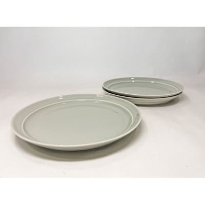 【波佐見焼】リム プレート グレー3個組(径21.5×2.5cm)【西海陶器】　3　25633