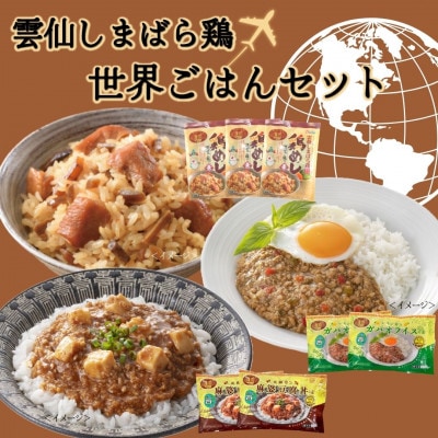 雲仙しまばら鶏　世界ごはんセット