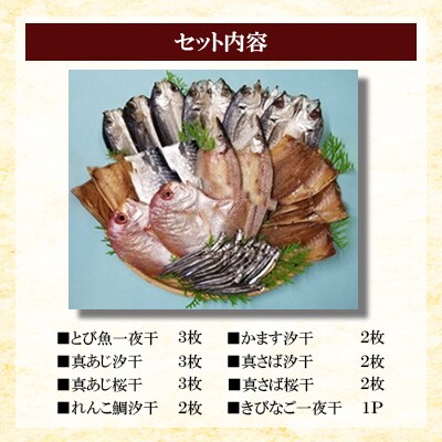 山道水産「笑顔」の干物セット　紫(ゆかり)