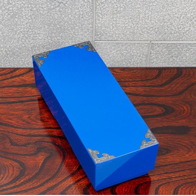 仙台箪笥　小物入れBOX　思い箱　藍色漆塗り