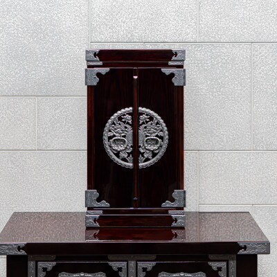 仙台箪笥 仙台厨子 二枚扉 木地呂漆調