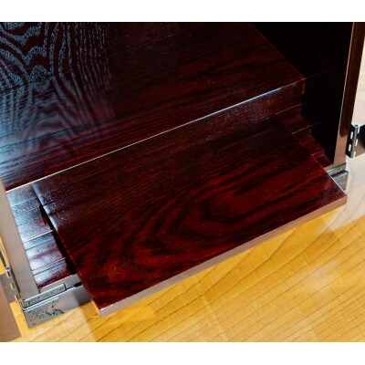 仙台箪笥 仙台厨子 四枚扉 拭き漆調