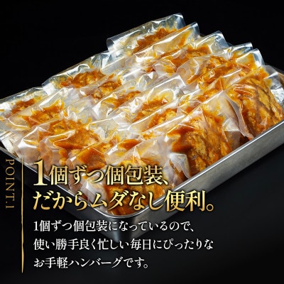 【合計1.2kg】お肉屋さんの和風オニオンソースハンバーグ(150g x 8個)