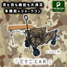 ピクニCAR カモ柄 1台+木目テーブルSET