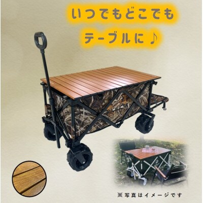 ピクニCAR カモ柄 1台+木目テーブルSET