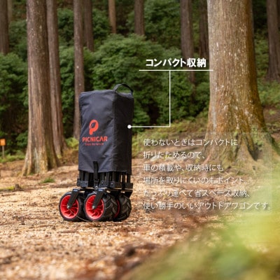 アウトドアワゴン ピクニCAR　BLACK×RED(黒天板)