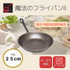 【魔法のフライパンII 25cm】遠赤外線で美味しく焼ける ずっと続く焦げ付きにくさ　板厚1.5mm