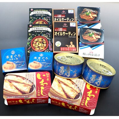 マグロ　サバ　イワシ　貝　おつまみ缶詰6種×2ヶセット