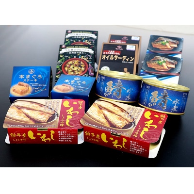 マグロ　サバ　イワシ　貝　おつまみ缶詰6種×2ヶセット