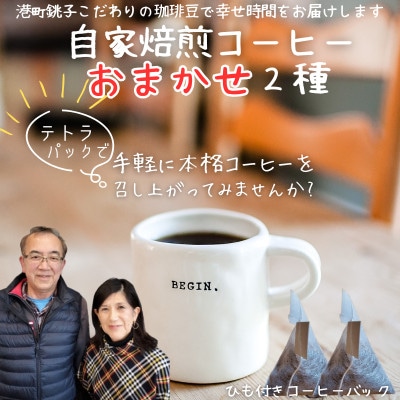 自家焙煎本格コーヒーおまかせ2種テトラパックで手軽に飲み比べセット