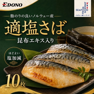 適塩さば 昆布エキス入り 10枚