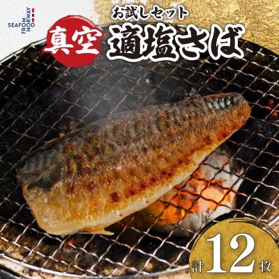 真空さばお試しセット　計12枚(適塩・昆布・純米酒　各4枚セット)