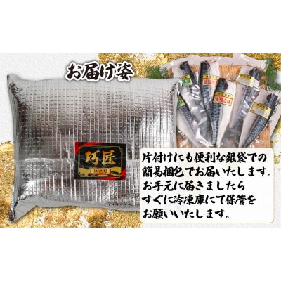 真空さばお試しセット　計6枚(適塩・昆布・純米酒　各2枚セット)