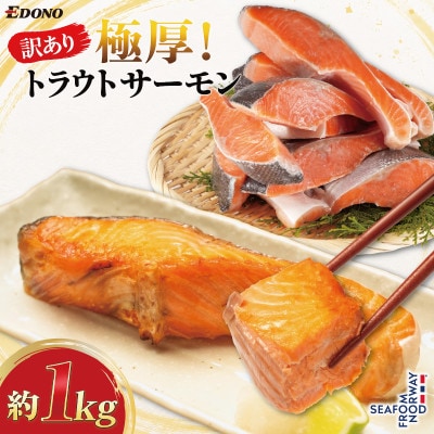 【訳あり】極厚　塩トラウトサーモン　1kg
