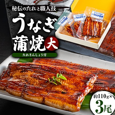 うなぎ蒲焼真空パック　大　計330gたれさんしょう付