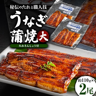 うなぎ蒲焼真空パック　大 2尾入　計220gたれさんしょう付