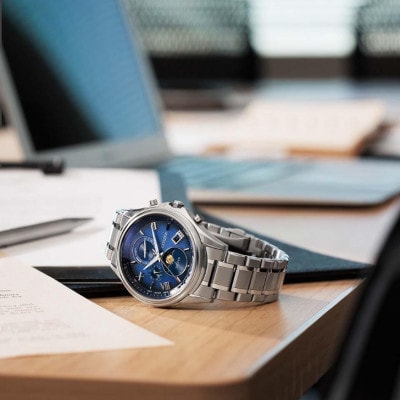 シチズンの腕時計　エクシード　BY1020-61L　ソーラー電波時計　