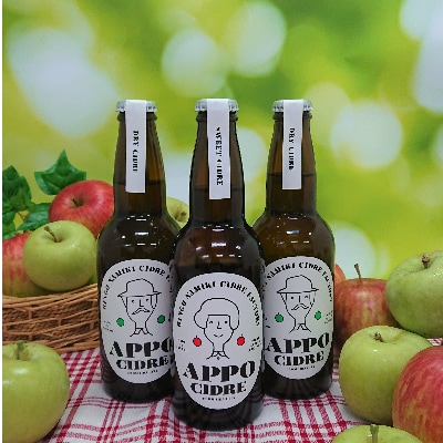 信州りんごを使ったクラフトシードル『APPO』330mlドライ・セミスイート飲み比べ(お酒)