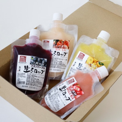 信州フルーツ 生シロップ (かき氷用) 250g×4本セット