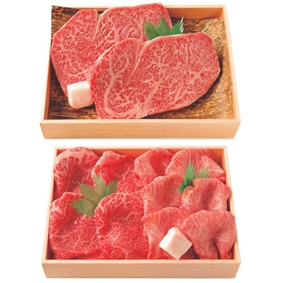 【土屋畜産】信州プレミアム牛すき焼き&サーロインステーキ食べ比べ