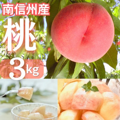 【7月下旬～順次発送】南信州産「桃」あかつき/なつっこ 約3kg 【8～12玉】品種おまかせ